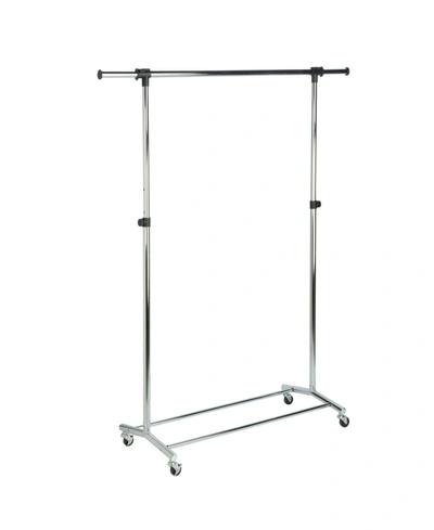 Honey Can Do Adjustable Rolling Clothes And Garment Rack In Chrome
