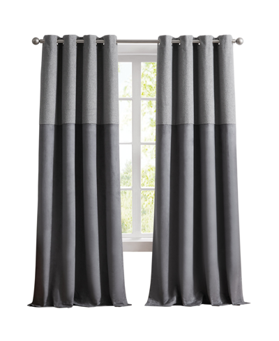 G.h. Bass & Co. Canyon Sherpa 95" Grommet Room Darkening Lined Set, 2 Panels In Gray