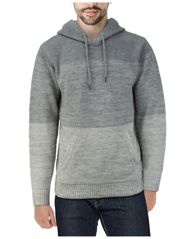 X-ray Men's Color Blocked Hooded Sweater In Light Gray,white