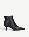 Gianvito Rossi Levy 55 Leather Ankle Boots In Black