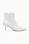 Gianvito Rossi Levy 55 Leather Ankle Boots In White