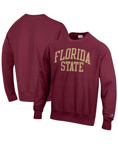 Champion Men's  Garnet Florida State Seminoles Arch Reverse Weave Pullover Sweatshirt