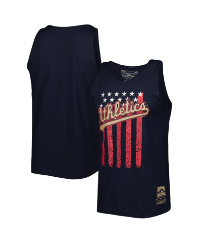 Mitchell & Ness Men's  Navy Washington Nationals Cooperstown Collection Stars And Stripes Tank Top