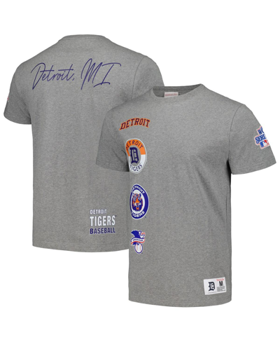Mitchell & Ness Men's  Heather Gray Detroit Tigers Cooperstown Collection City Collection T-shirt
