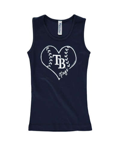 Soft As A Grape Big Girls  Navy Houston Astros Cotton Tank Top