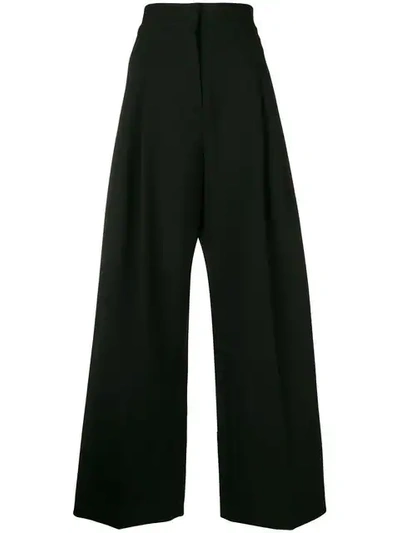 Jw Anderson High-rise Wide-leg Trousers In Black