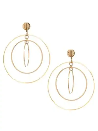 Tory Burch Statement Triple Hoops In Yellow Gold