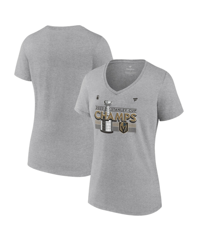 Fanatics Women's  Heather Gray Vegas Golden Knights 2023 Stanley Cup Champions Locker Room Long Sleev