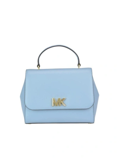 Michael Kors Medium Mott Bag In Pale Blue