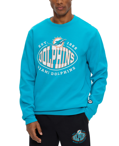 Hugo Boss Boss By  Men's Boss X Miami Dolphins Nfl Sweatshirt In Open Green