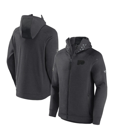 Fanatics Men's  Branded Heather Charcoal Carolina Hurricanes Authentic Pro Road Tech Full-zip Hoodie