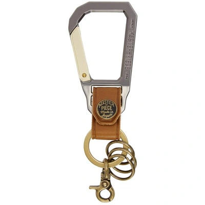Master-piece Co Tan Equipment Series Keychain In Camel