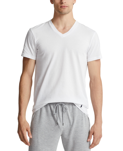 Polo Ralph Lauren Men's 5+1 Free Bonus Pack. Cotton Classic-fit V-neck Undershirts In White
