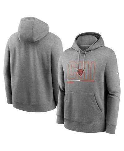 Nike Men's  Heathered Gray Cleveland Browns City Code Club Fleece Pullover Hoodie