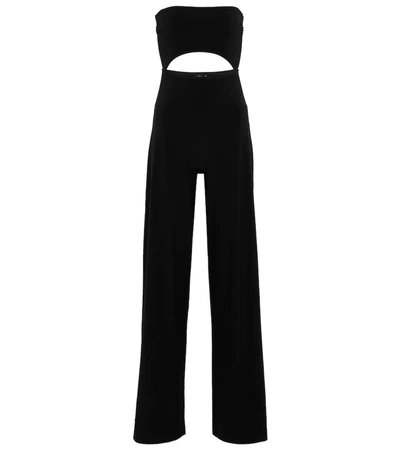 Norma Kamali For Fwrd Strapless Cut Out Jumpsuit In Black