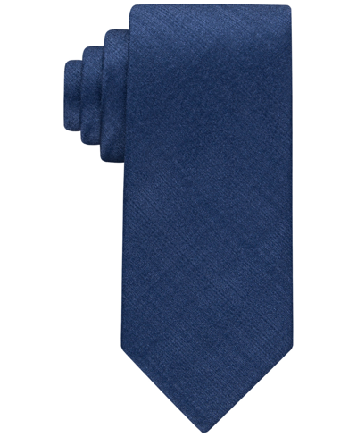 Calvin Klein Men's Silver-spun Solid Tie In Navy