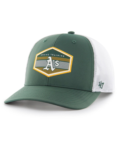 47 Brand Men's ' Green, White Oakland Athletics Spring Training Burgess Trucker Snapback Hat In Green,white