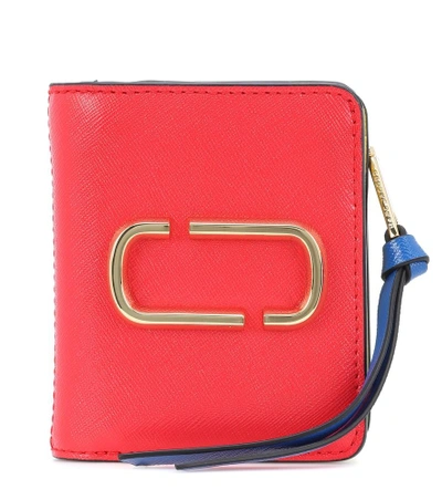 Marc Jacobs Snapshot Compact Zip-around Wallet In Poppy Red Multi