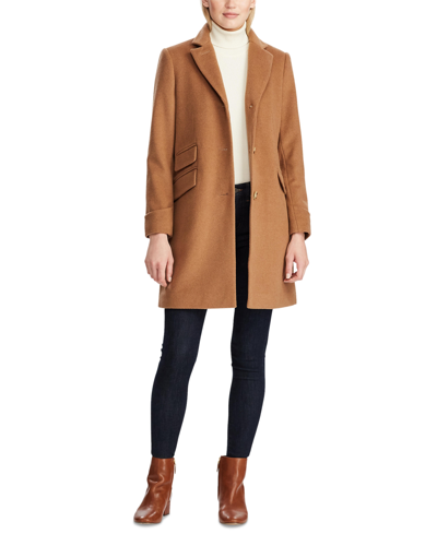 Ralph Lauren Women's Petite Notched-collar Walker Coat In New Vicuna