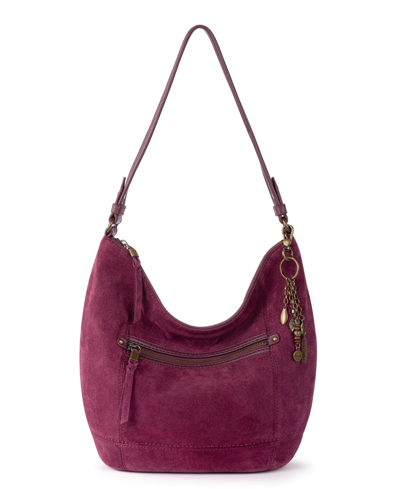 The Sak Women's Sequoia Leather Hobo In Currant Suede