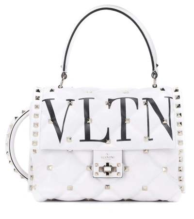 Valentino Garavani Medium Vltn Candystud Top-handle Bag In White