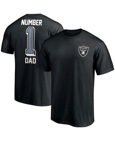 Fanatics Men's Black Las Vegas Raiders #1 Dad T-shirt