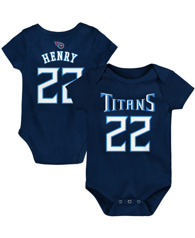 Outerstuff Babies' Newborn Boys And Girls Derrick Henry Navy Tennessee Titans Mainline Player Name And Number Bodysuit