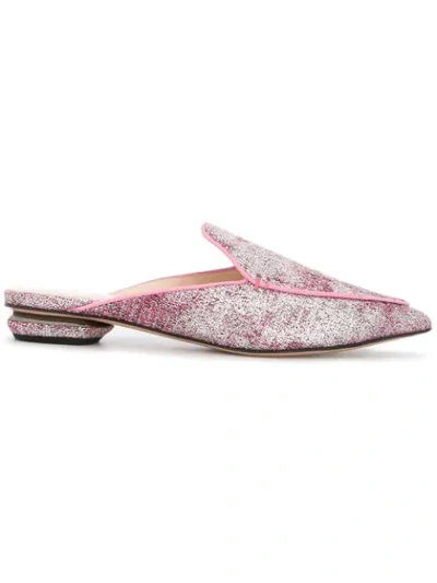 Nicholas Kirkwood Beya Metallic Mules In Pink