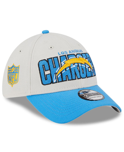 New Era Men's  Stone, Powder Blue Los Angeles Chargers 2023 Nfl Draft Low Profile 59fifty Fitted Hat In Stone,powder Blue