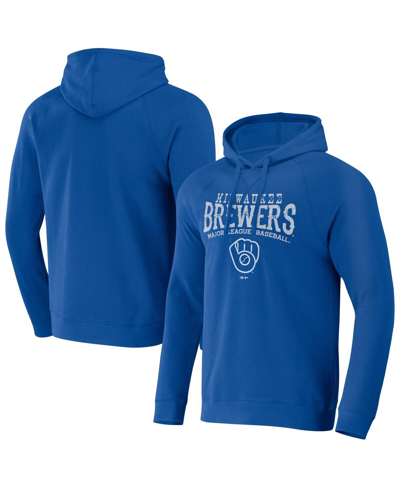 Fanatics Men's Darius Rucker Collection By  Royal Kansas City Royals Waffle-knit Raglan Pullover Hood