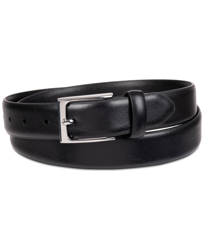 Alfani Men's Feathered-edge Dress Belt, Created For Macy's In Black