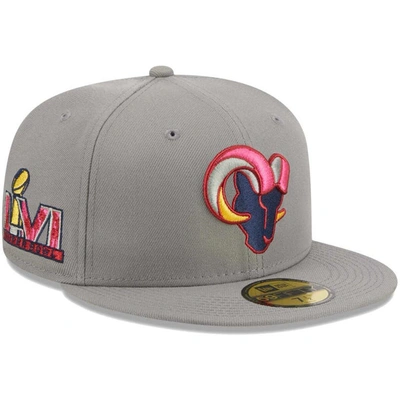 New Era Men's  Gray Los Angeles Rams Color Pack 59fifty Fitted Hat