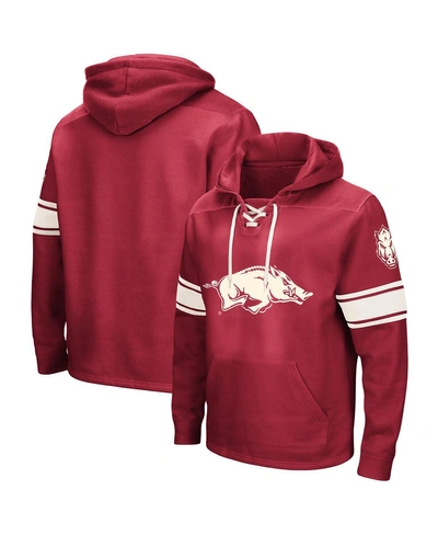 Colosseum Men's  Cardinal Arkansas Razorbacks Big And Tall Hockey Lace-up Pullover Hoodie