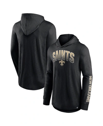 Fanatics Men's  Black New Orleans Saints Front Runner Pullover Hoodie