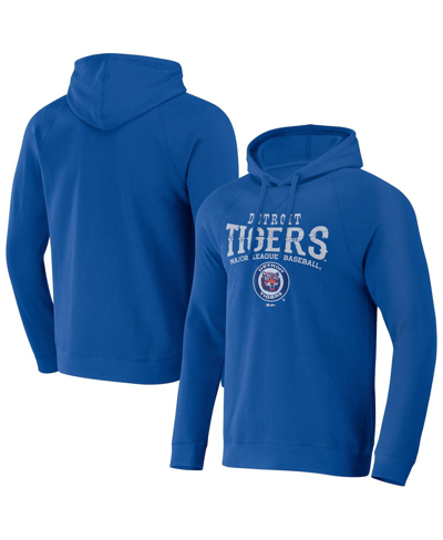 Fanatics Men's Darius Rucker Collection By  Royal Detroit Tigers Waffle-knit Pullover Hoodie