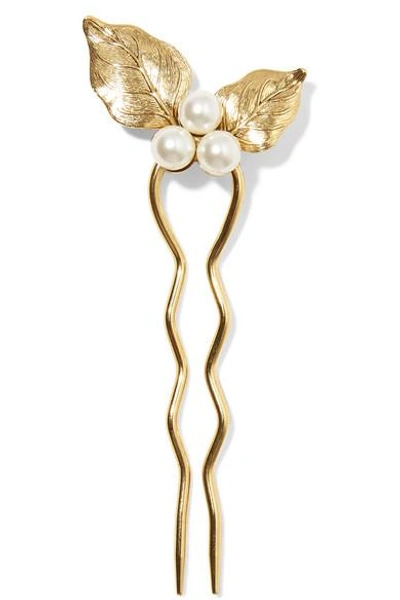 Jennifer Behr Gold-plated Swarovski Pearl Hair Pin
