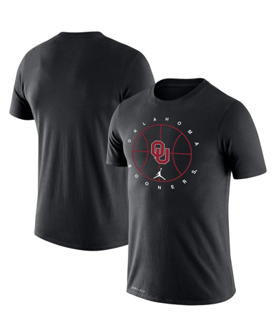 Jordan Men's  Brand Black Houston Cougars Basketball Icon Legend Performance Long Sleeve T-shirt