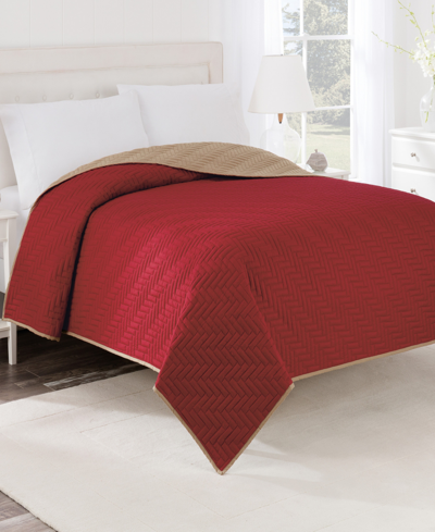 Westpoint Home Martex Reversible Full/queen Coverlet In Red,navy