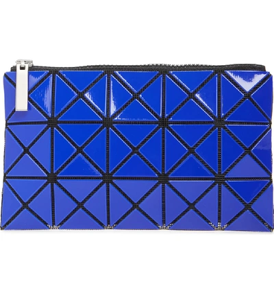 Bao Bao Issey Miyake Yellow Prism Flat Pouch In Deep Blue