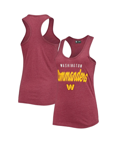 New Era Women's  Heathered Burgundy Washington Commanders Wordmark Racerback Tank Top