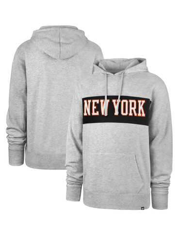 47 Brand Men's '47 Gray New York Knicks 2021/22 City Edition Wordmark Chest Pass Pullover Hoodie