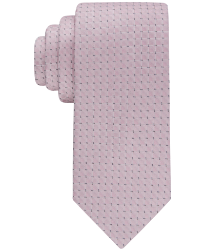 Calvin Klein Men's Micro-dot Grid Tie In Pink