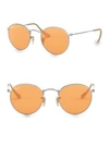 Ray Ban 53mm Bright Round Sunglasses In Orange