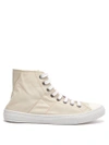 Maison Margiela Stereotype Canvas High-top Trainers In Light-beige