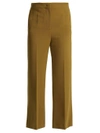 Fendi Cropped Cady Trousers In Camel