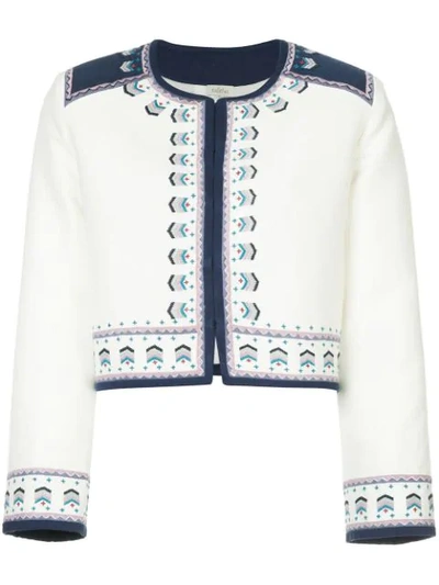 Talitha Talia Embroidered Cotton Jacket In White