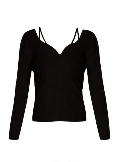 Altuzarra Berrima Long-sleeve Knitted Top In Black