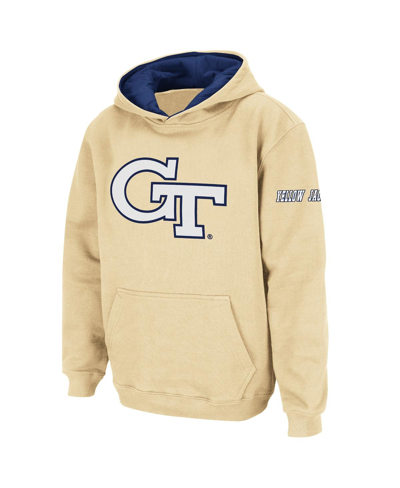 Stadium Athletic Kids' Big Boys  Gold Georgia Tech Yellow Jackets Big Logo Pullover Hoodie