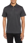 Zachary Prell Caldwell Pique Trim Fit Polo In Black