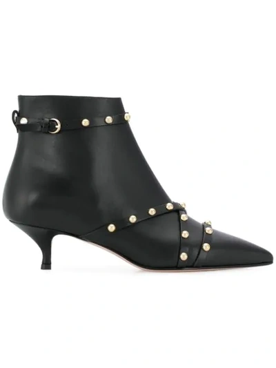 Red Valentino Chelsea-boots Mit Nieten In Black